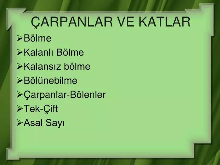 arpanlar ve katlar