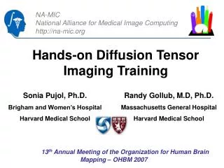 Hands-on Diffusion Tensor Imaging Training
