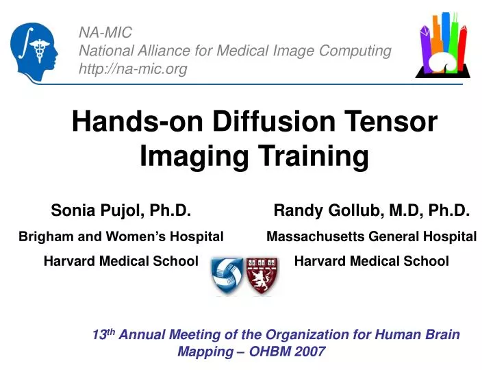 hands on diffusion tensor imaging training