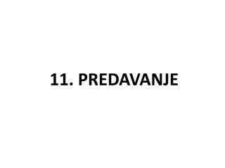 11 predavanje