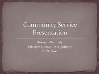 Community Service Presentation