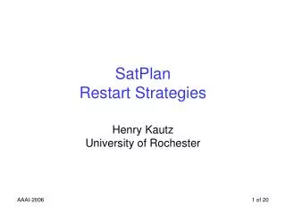 SatPlan Restart Strategies
