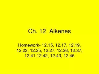ch 12 alkenes