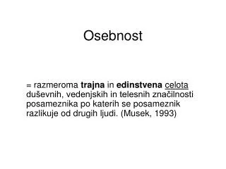 osebnost