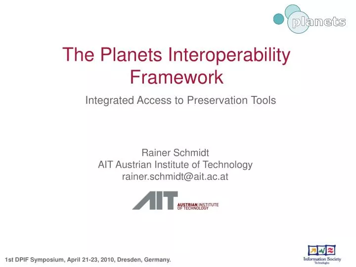 the planets interoperability framework