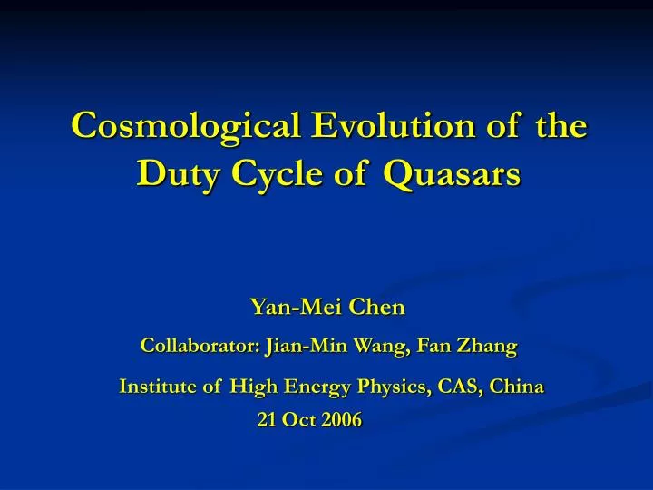 cosmological evolution of the duty cycle of quasars