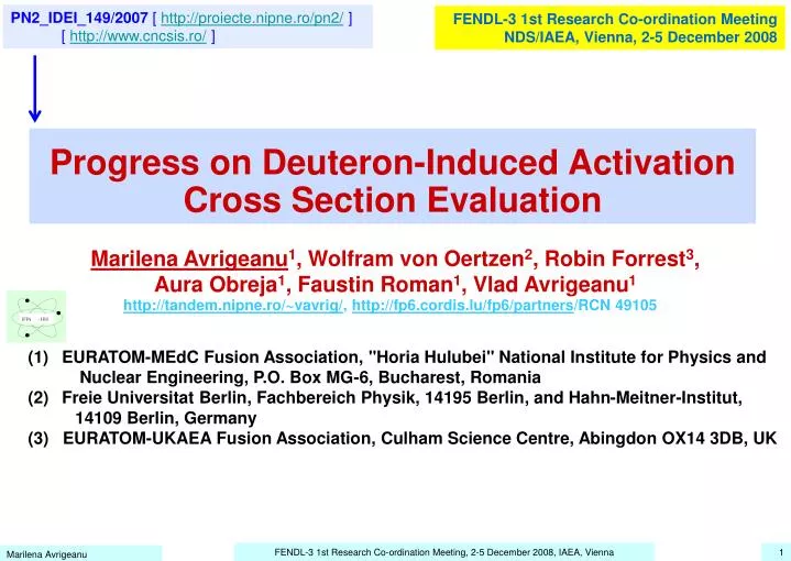 progress on deuteron induced activation cross section evaluation