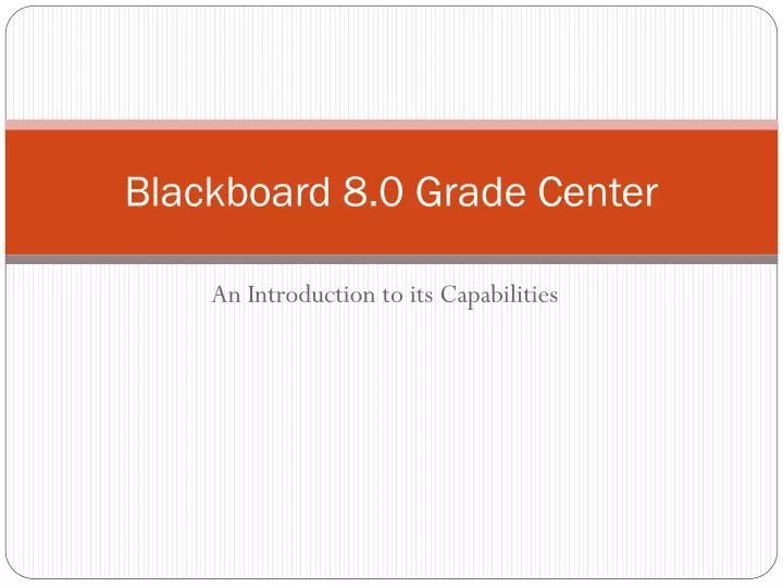 blackboard 8 0 grade center