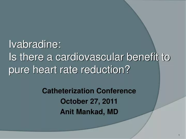 ivabradine is there a cardiovascular benefit to pure heart rate reduction