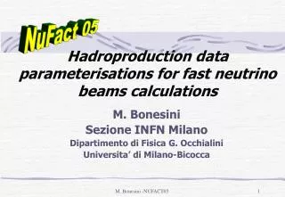 Hadroproduction data parameterisations for fast neutrino beams calculations