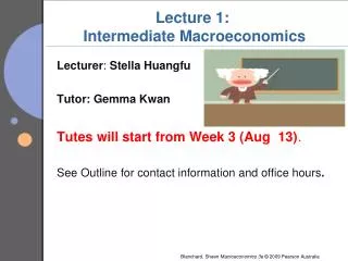 Lecture 1: Int ermediate Macroeconomics