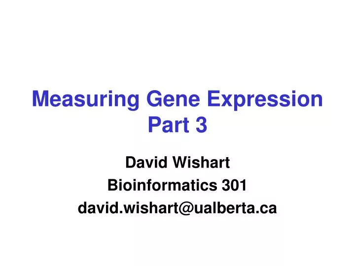 measuring gene expression part 3