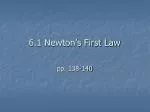 6.1 Newton’s First Law - slide 1