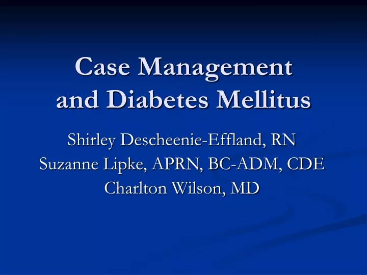case management and diabetes mellitus