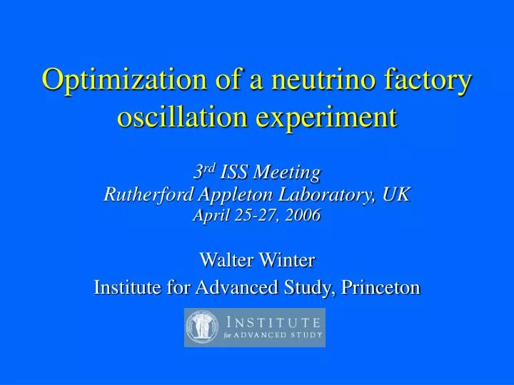 optimization of a neutrino factory oscillation experiment