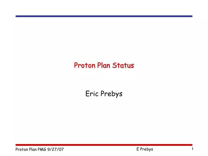 proton plan status