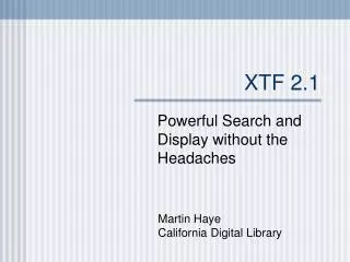 XTF 2.1