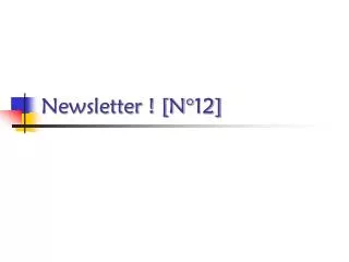 newsletter n 12