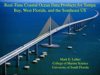 Real-Time Coastal Ocean Data Products for Tampa Bay, West Florida, and the Southeast US