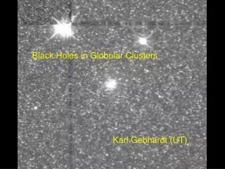 Black Holes in Globular Clusters