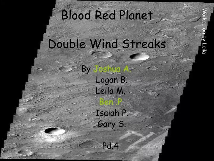blood red planet double wind streaks