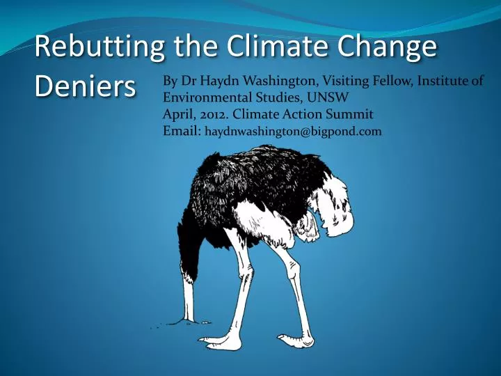 rebutting the climate change deniers