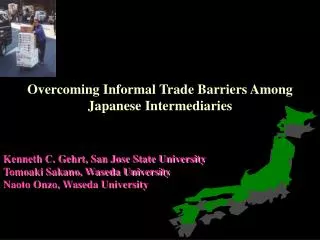 overcoming informal trade barriers among japanese intermediaries