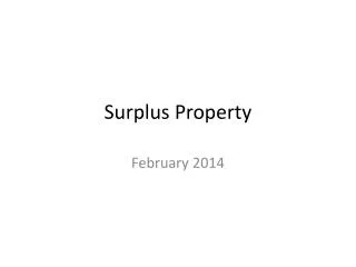 Surplus Property