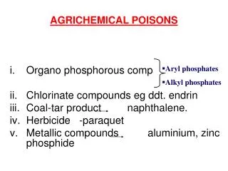 AGRICHEMICAL POISONS