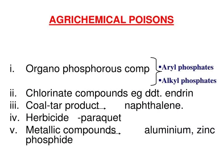 agrichemical poisons