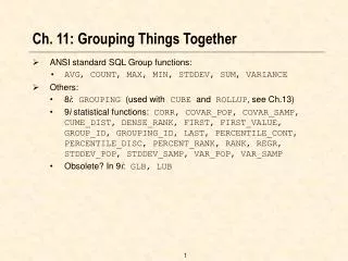 Ch. 11: Grouping Things Together