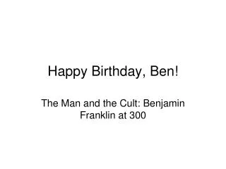 Happy Birthday, Ben!