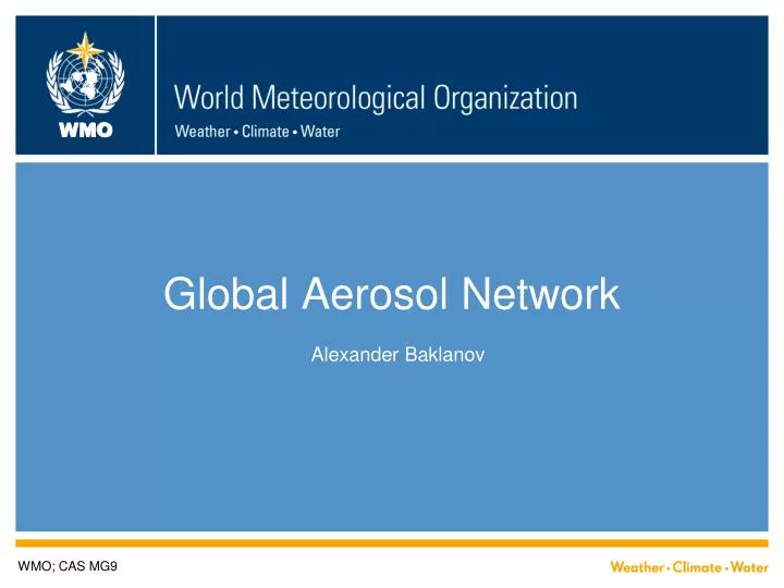 global aerosol network alexander baklanov