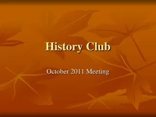 History Club
