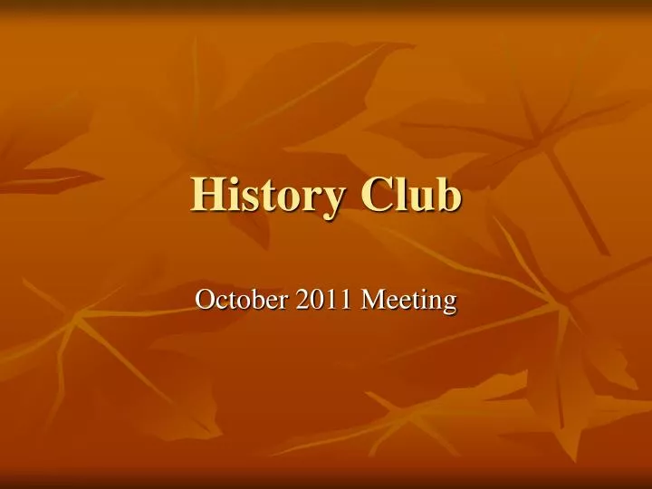 history club