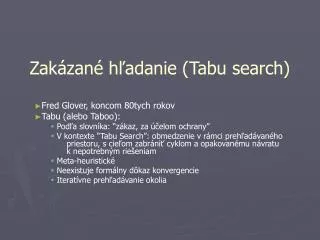 zak zan h adanie tabu search