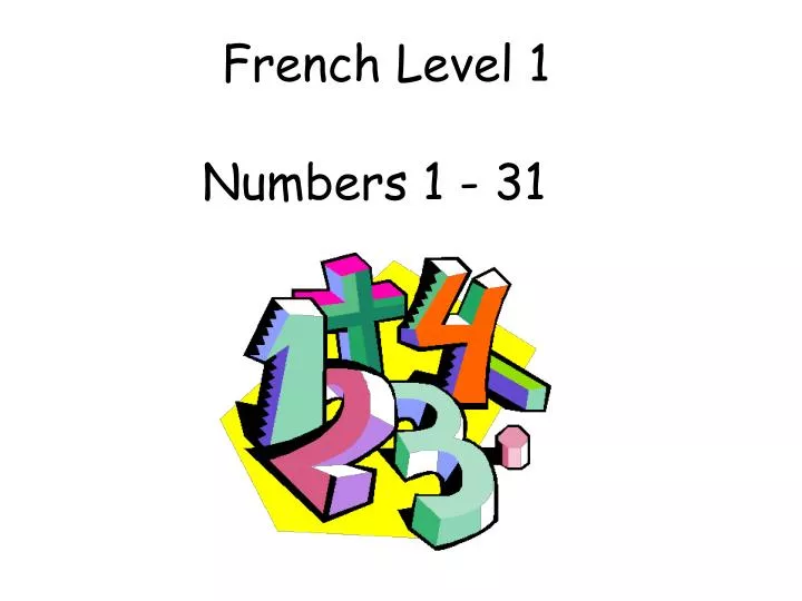 french level 1