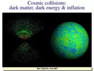 Cosmic collisions: dark matter, dark energy &amp; inflation