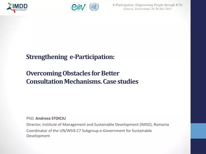 strengthening e participation overcoming obstacles for better consultation mechanisms case studies
