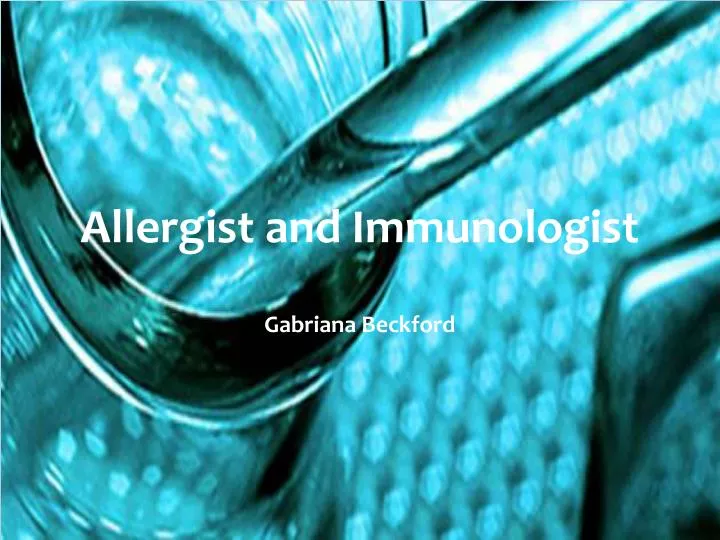 allergist and immunologist
