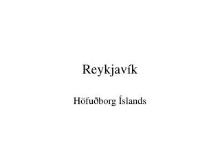 reykjav k