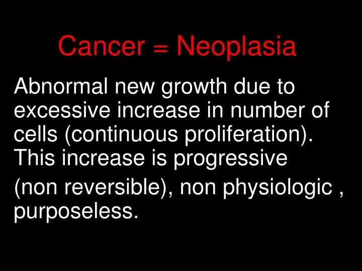cancer neoplasia
