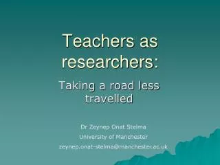 Teachers as researchers: