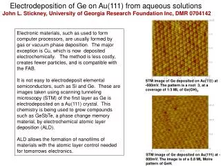 Electrodeposition of Ge on Au(111) from aqueous solutions