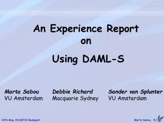 An Experience Report on