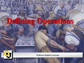 Defining Operations