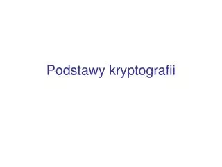 podstawy kryptografii