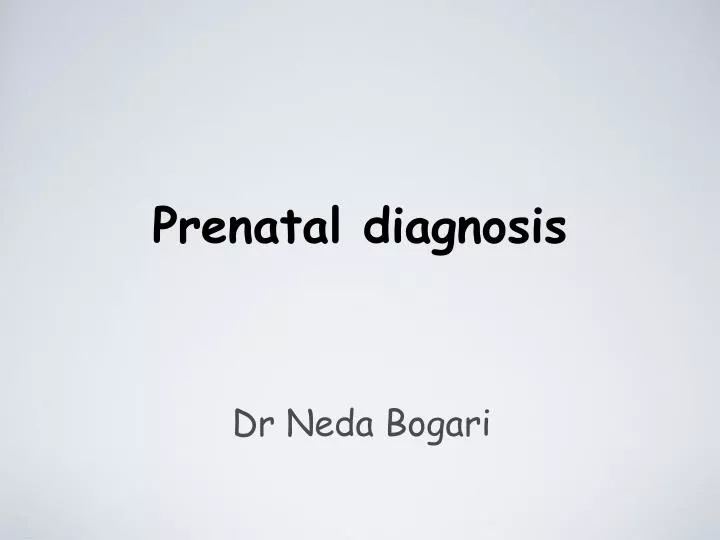 prenatal diagnosis