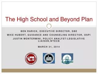 The High School and Beyond Plan
