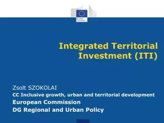 Integr ated Territorial Investment (ITI)